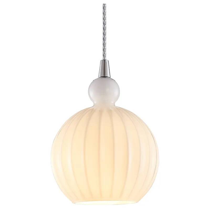 Lampe suspension en verre blanc Ø15