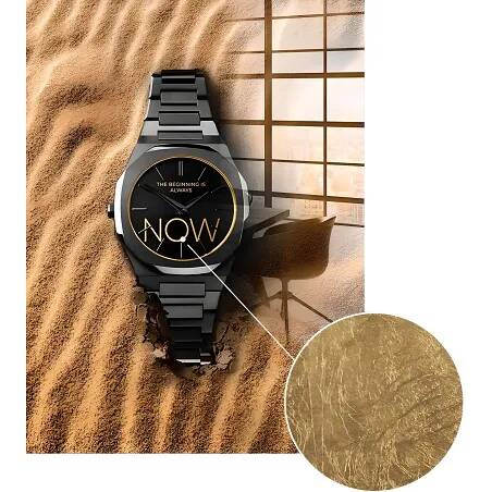 Tableau feuille d'or Pure Watch Sand