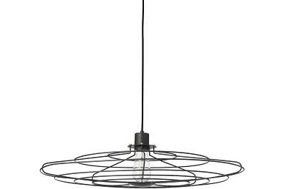 Lampe suspension en métal noir Ø44