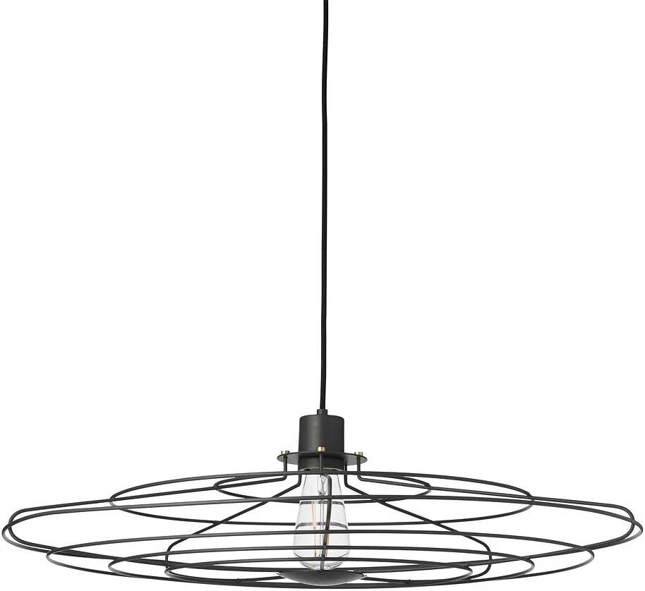 Lampe suspension en métal noir Ø44