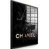 Tableau feuille d'or Chanel noir