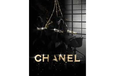 Tableau feuille d'or Chanel