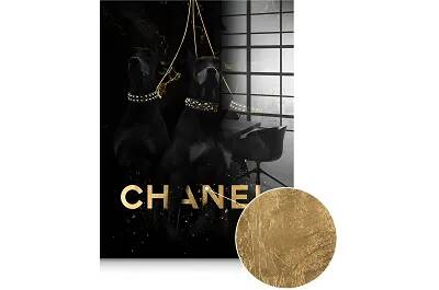 Tableau feuille d'or Chanel
