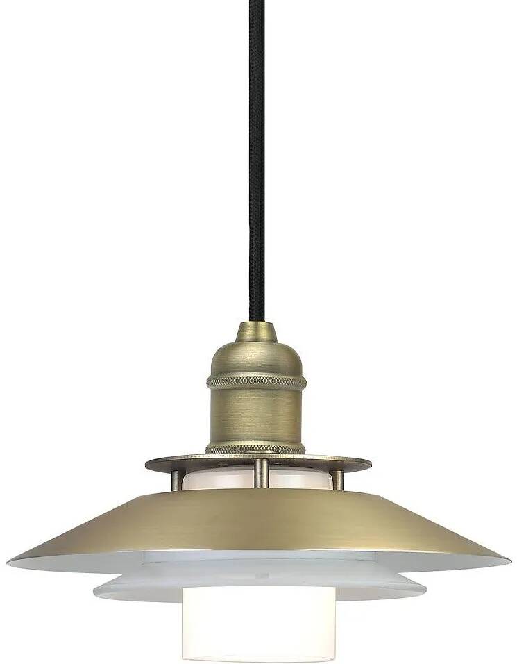 Lampe suspension en métal laiton antique Ø18