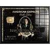 Tableau feuille d'or Royal Black American Express noir