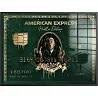 Tableau feuille d'or Royal Green American Express noir