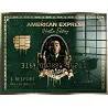 Tableau feuille d'or Royal Green American Express doré