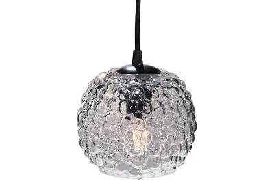 Lampe suspension en verre transparent Ø15
