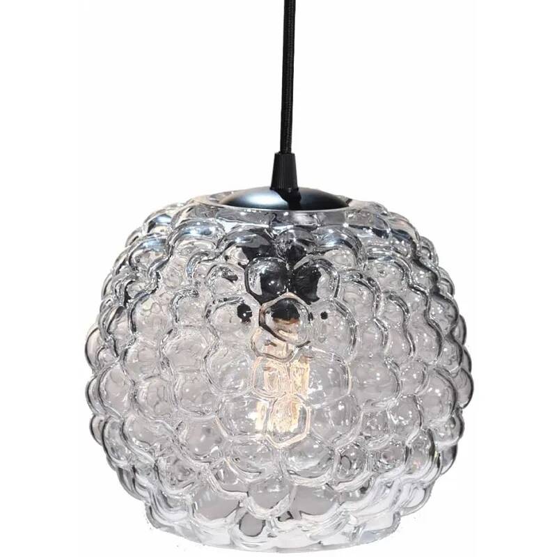 Lampe suspension en verre transparent Ø20