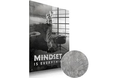 Tableau feuille d'argent Mindset Is Everything