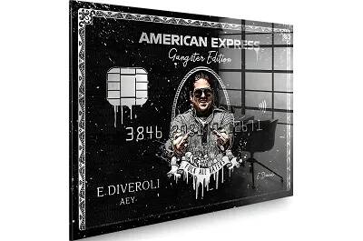 Tableau feuille d'argent Diveroli American Express