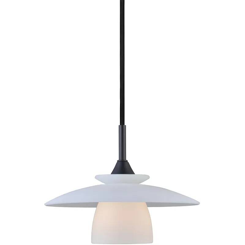 Lampe suspension en verre blanc Ø20