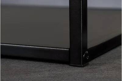 Étagère design sur pieds en métal noir 6 compartiments