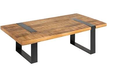 17271 - 185752 - Table basse en bois massif de manguier L100