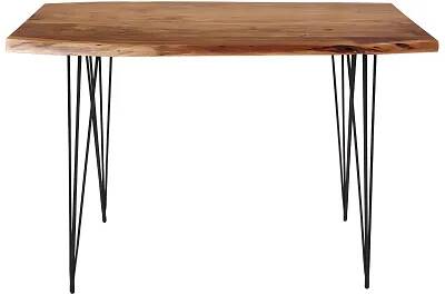 Table de bar en bois massif d'acacia naturel