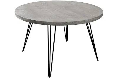 17308 - 186237 - Table de salle à manger en bois massif d'acacia gris sablé Ø80
