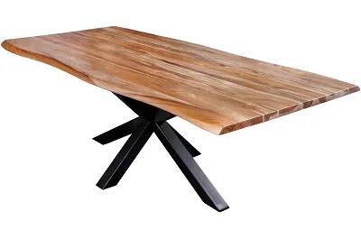 17316 - 186382 - Table à manger en bois massif de sheesham marron 200X100