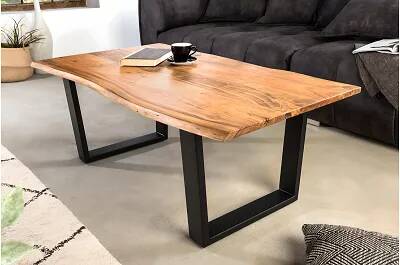 Table basse en bois massif d'acacia L120