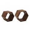 Set de 2 cubes de rangement bois massif sheesham laqué