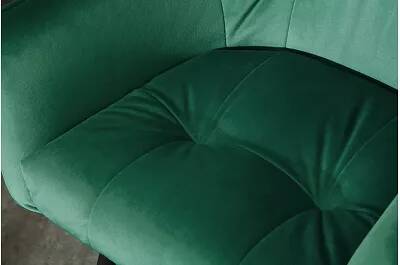 Chaise de bar en velours capitonné vert
