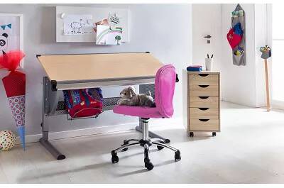 Chaise de bureau enfant rose fushia