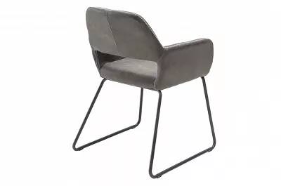 Set de 2 chaises en microfibre gris antique
