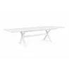 Table de jardin extensible métal blanc Aspet 200 à 300x110