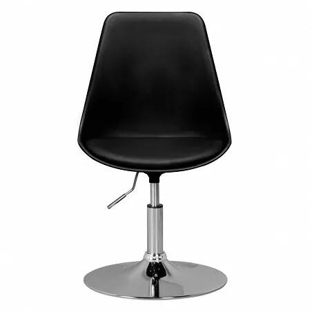 Chaise de bureau design en simili cuir noir