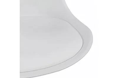 Chaise de bureau design en simili cuir blanc
