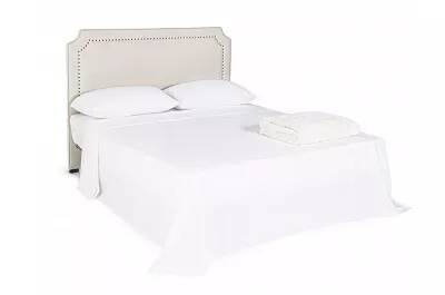 Tête de lit en tissu beige 160x120