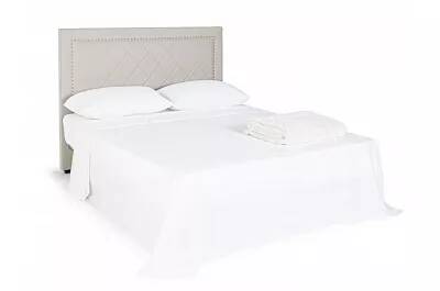 Tête de lit en tissu matelassé beige 160x120