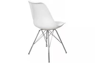 Set de 2 chaises en simili cuir blanc