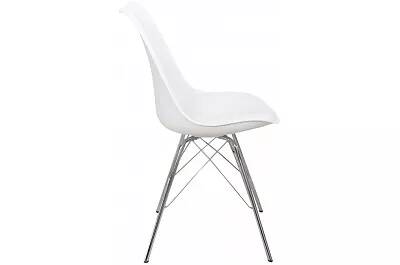 Set de 2 chaises en simili cuir blanc