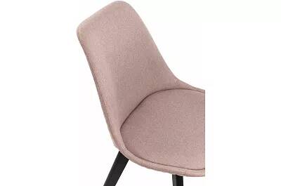 Set de 2 chaises en tissu rose et dossier matelassé