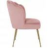 Chaise en velours matelassé rose
