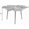 Table basse design en aluminium argenté et noir