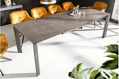 Table de salle à manger extensible en céramique anthracite L180-240