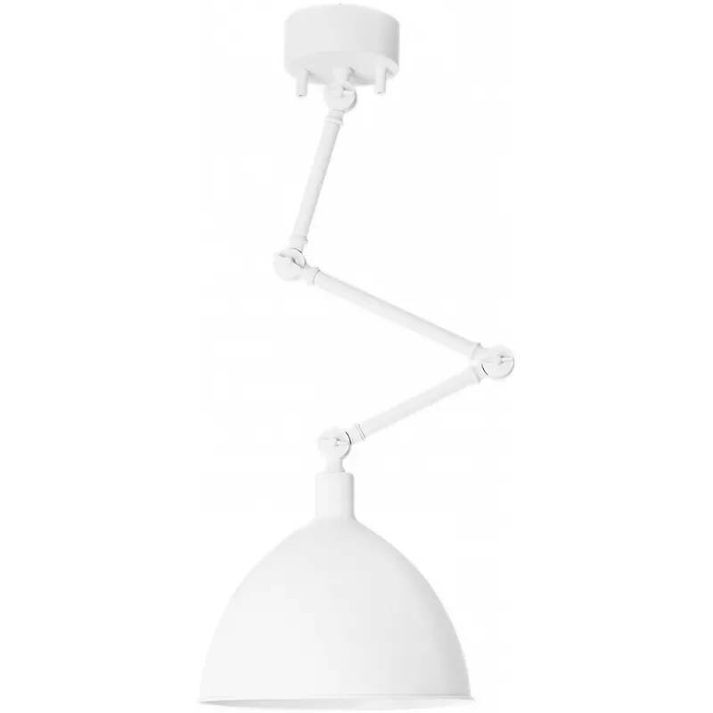 Lampe suspension en métal blanc Ø30