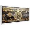 Tableau sur toile Bitcoin one hundred blanc