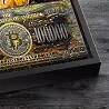 Tableau sur toile Bitcoin one hundred noir