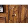 Meuble TV en bois de sheesham massif laqué naturel 2 portes et 1 tiroir