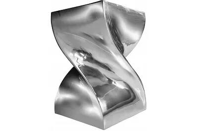 8373 - 107631 - Table d'appoint en aluminium argenté