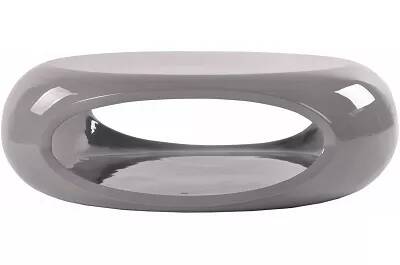 1638 - 108386 - Table basse design en fibre de verre gris laqué L100
