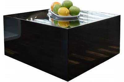 Table basse design noir laqué