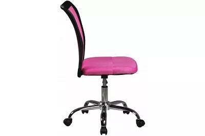 Chaise de bureau enfant rose fushia/noir