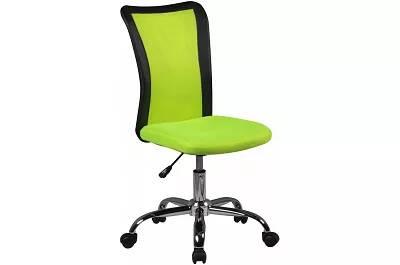 Chaise de bureau enfant vert fluo/noir