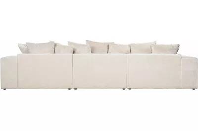 Canapé d'angle 3 places en chenille blanc