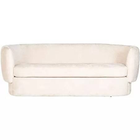 Canapé en chenille blanc