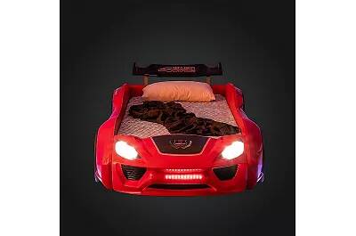 Lit voiture de sport phare full LED rouge
