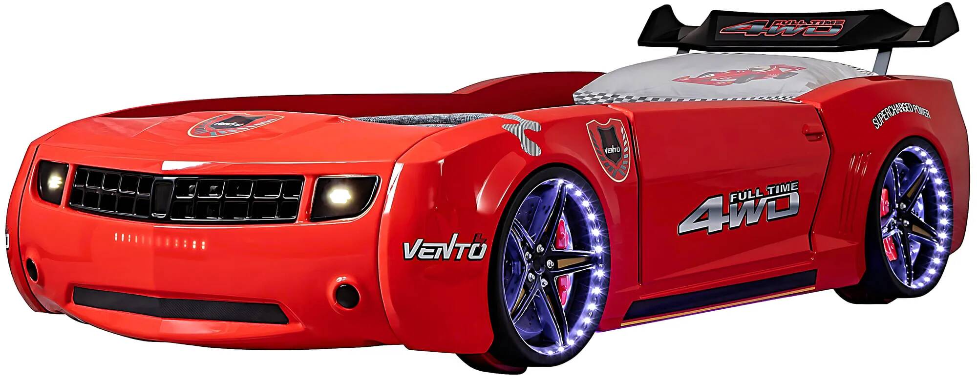 Lit voiture de sport Doge full LED rouge